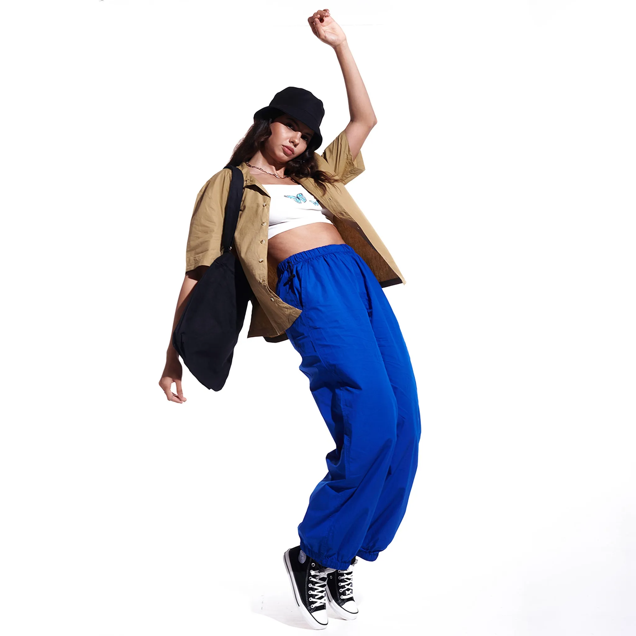 Oversized Parachute Pants for Women