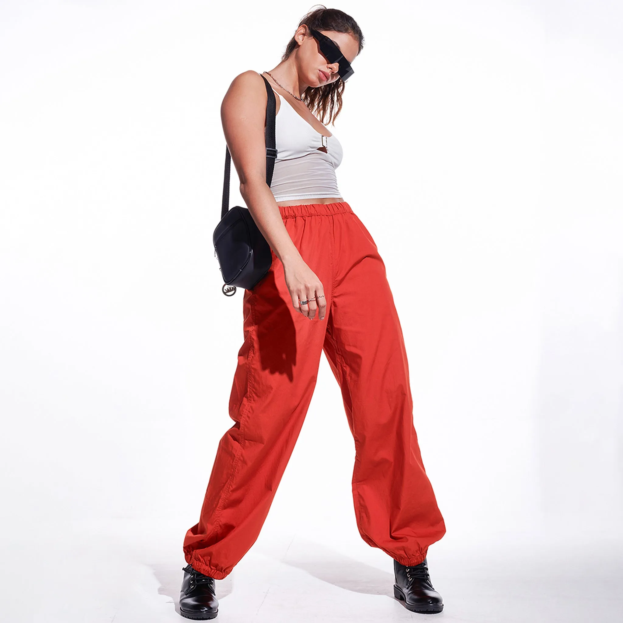 Oversized Parachute Pants for Women