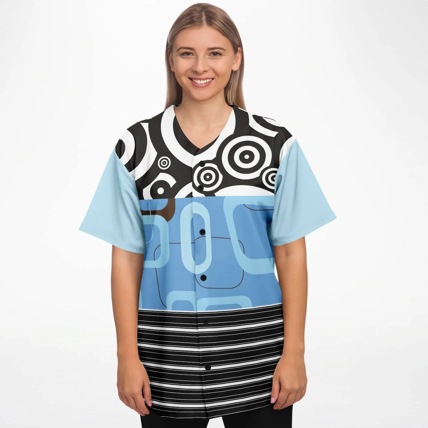 Pacific Palisades Patchwork Button Front Jersey