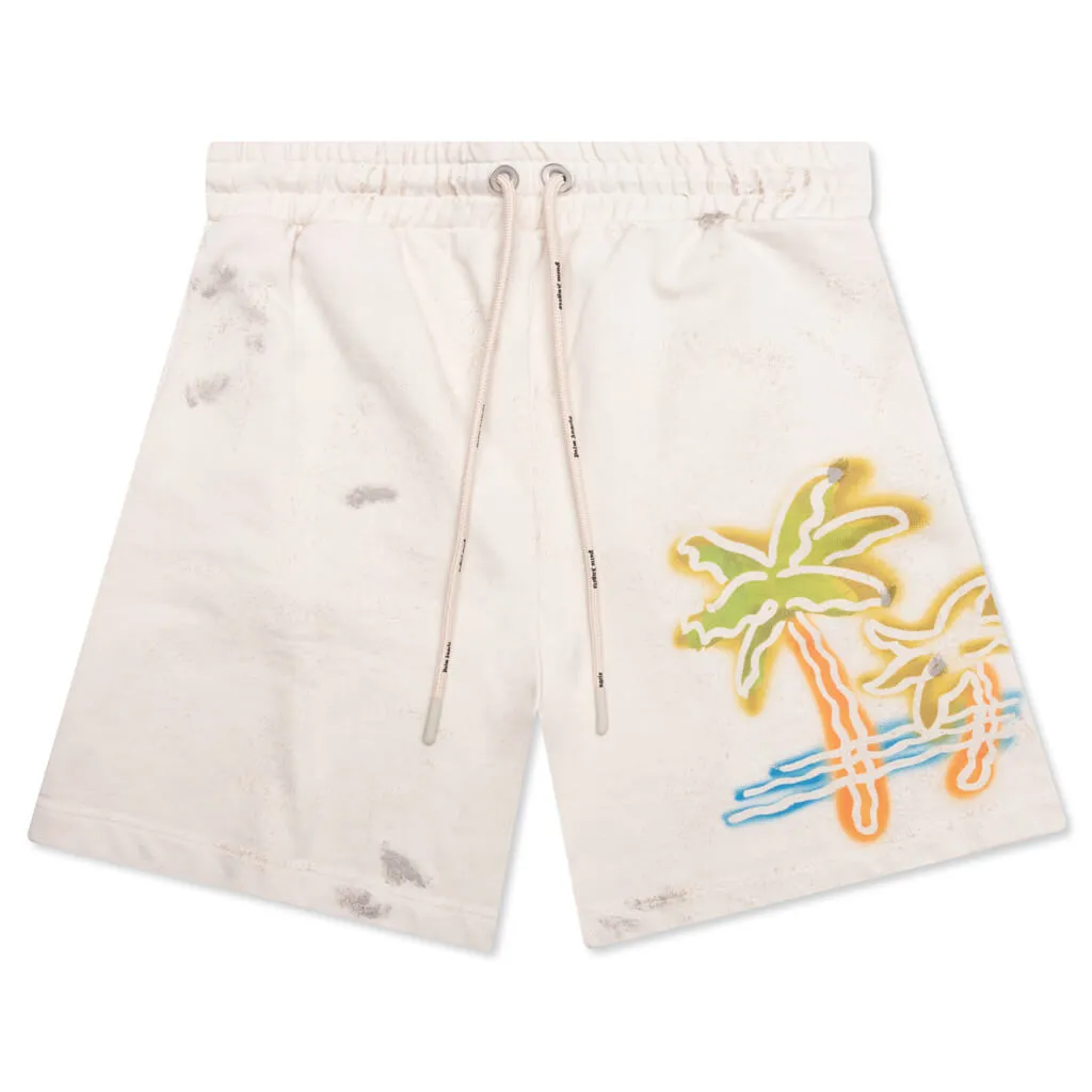 Palm Neon Sweatshorts - Off White