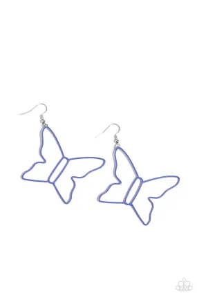 Paparazzi Soaring Silhouettes Blue Earrings