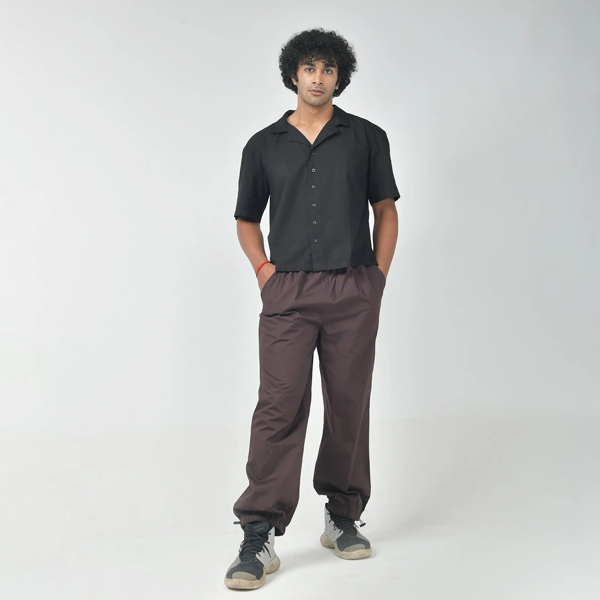 Parachute Pant Black & Brown Combo