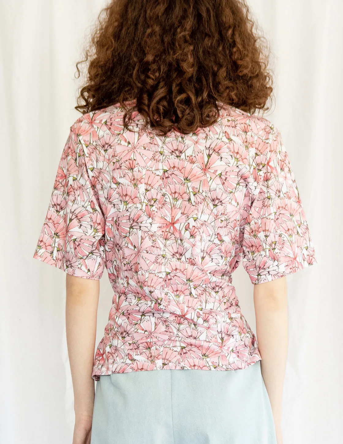 Peach Cosmos Belted Tshirt