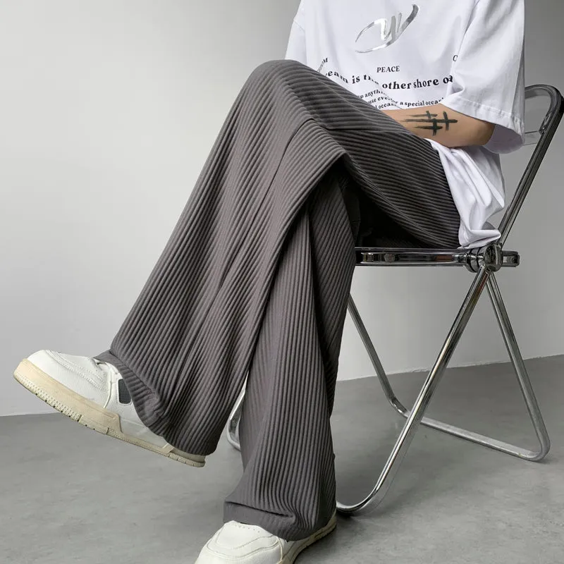 Pleated Straight Pants