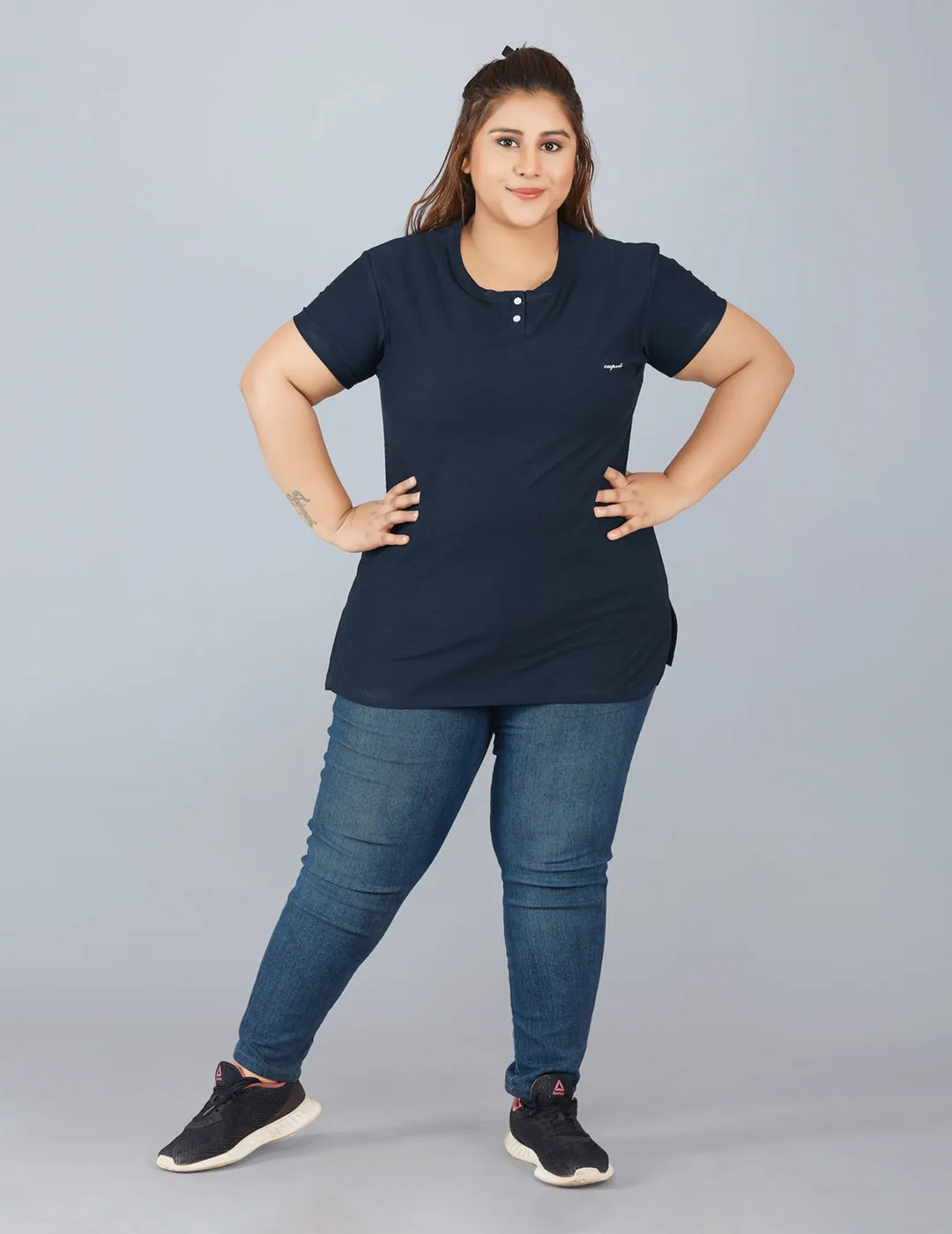 Plus Size Cotton T-shirts For Summer - Imperial Blue