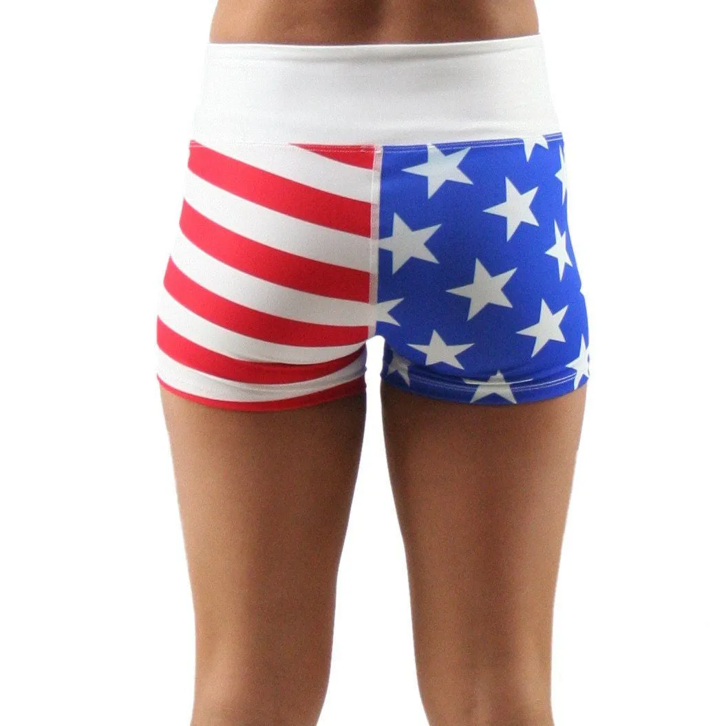 Printed Fit Short- American Flag