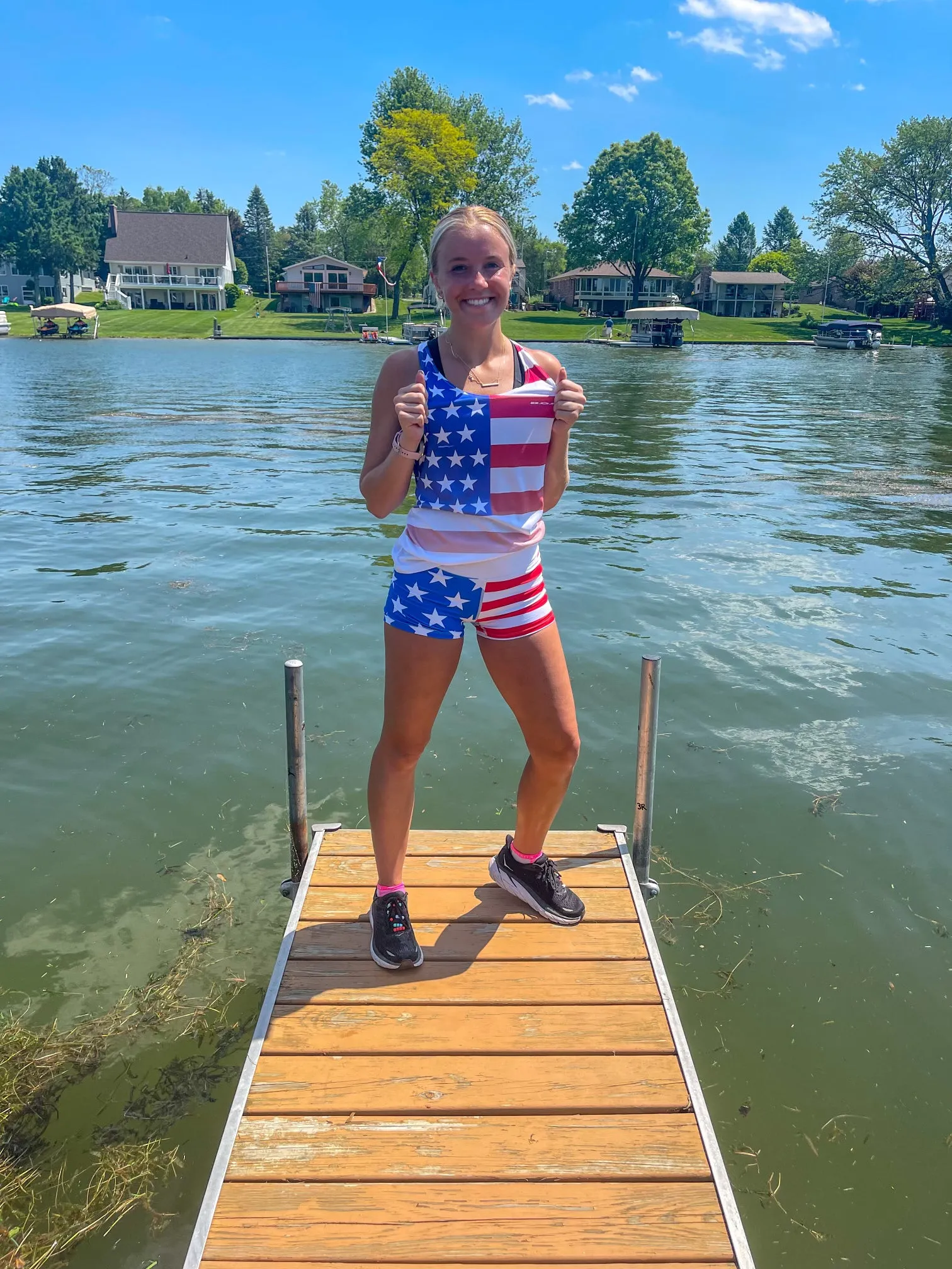 Printed Fit Short- American Flag