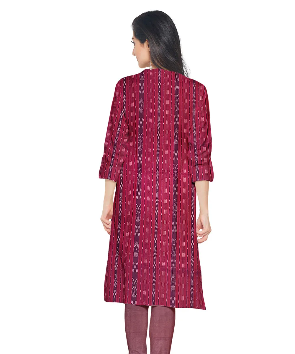 Purple  hand woven cotton nuapatna dress material