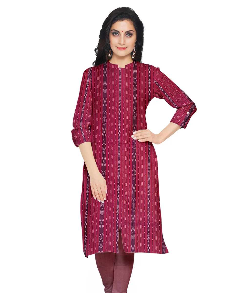 Purple  hand woven cotton nuapatna dress material