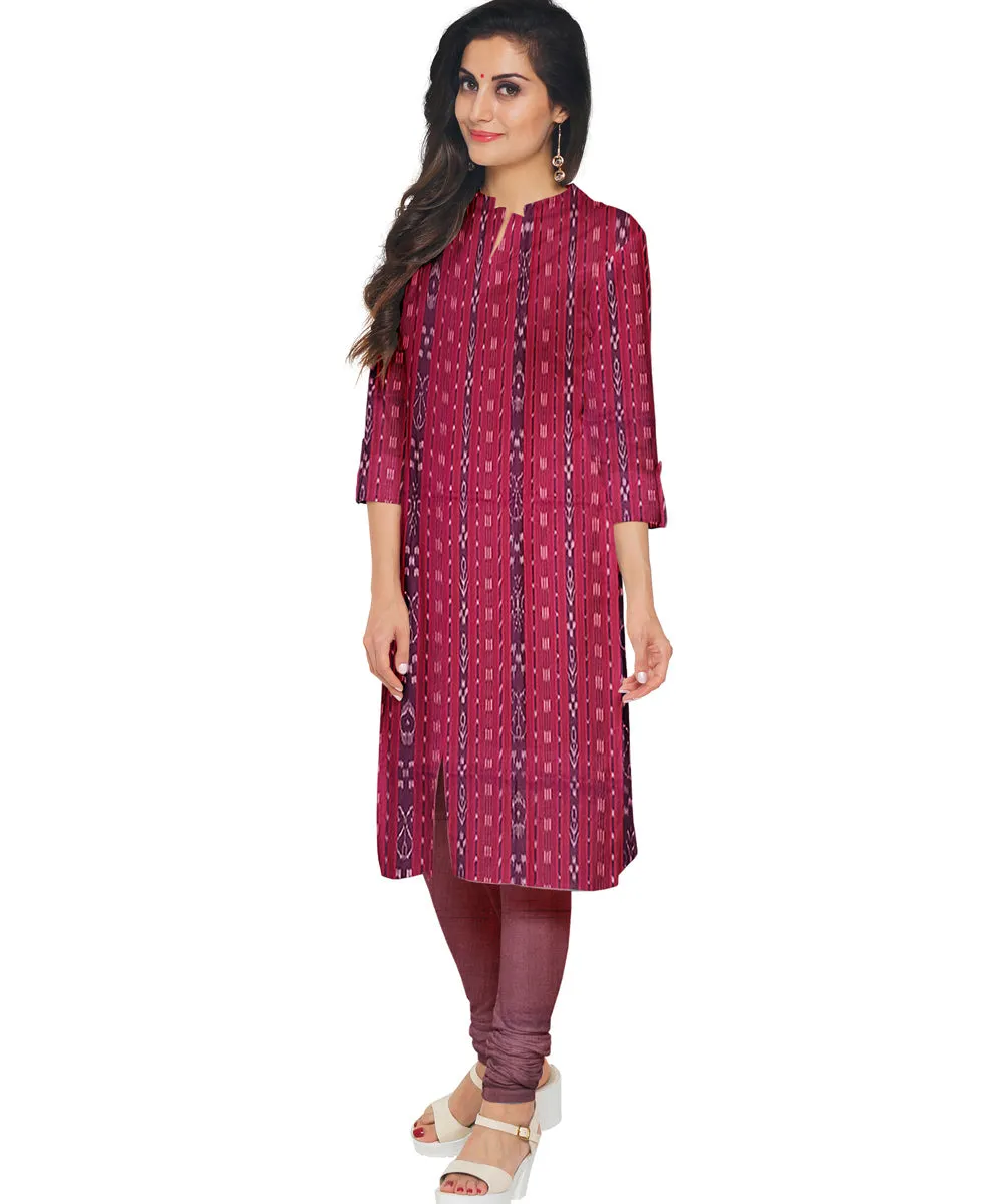 Purple  hand woven cotton nuapatna dress material