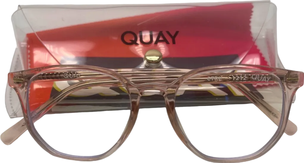 Quay Pink CTRL QU-000519 Blue Light Glasses in Case