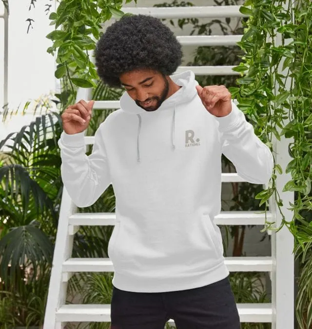 R Kind Men's Organic Cotton Hoodie | White Refurbished