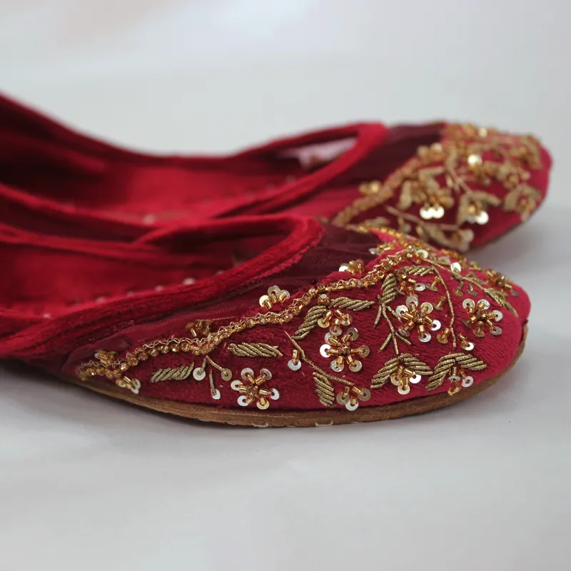 Red Fancy Khussa for women