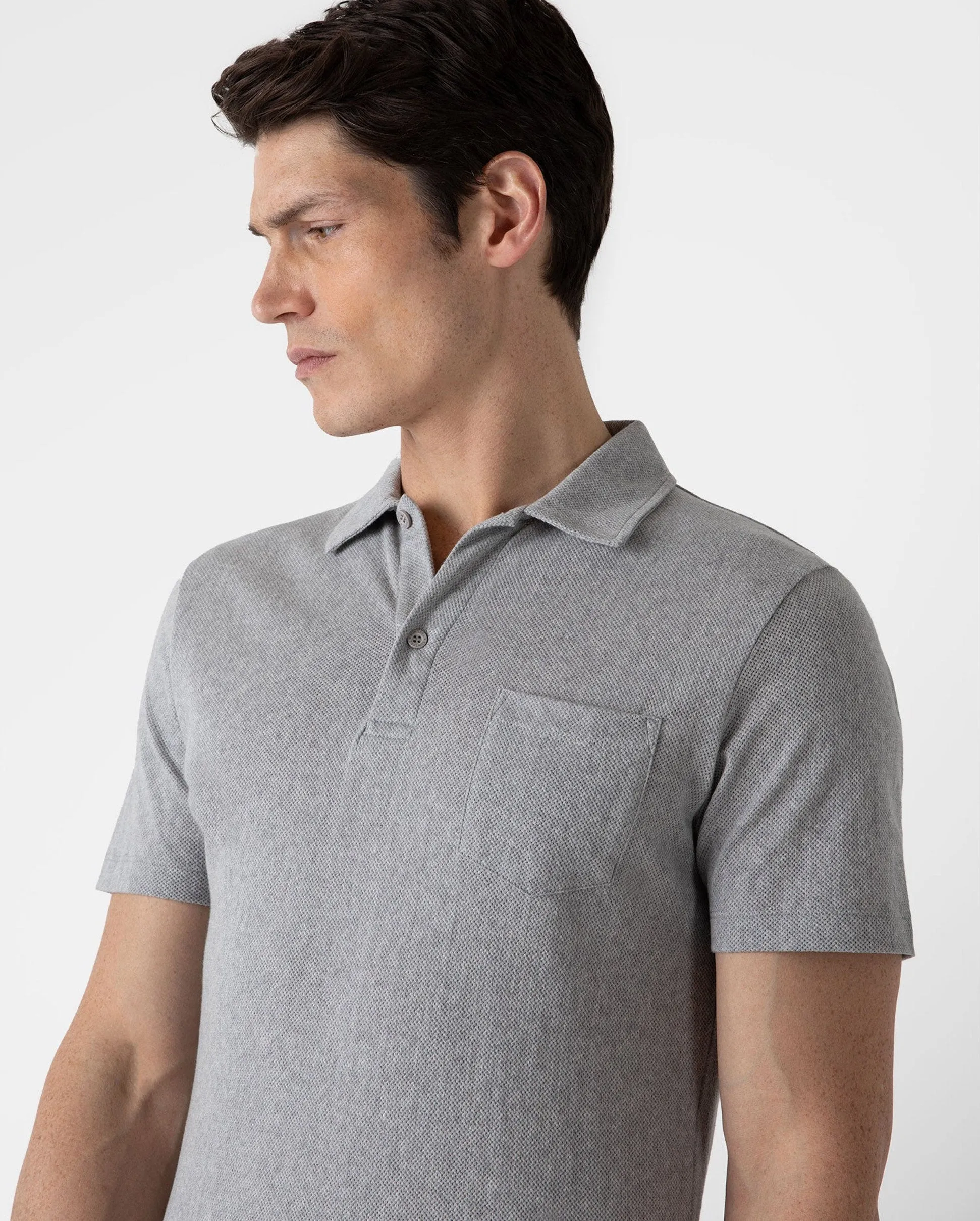 RIVIERA POLO SHIRT  / GREY MELANGE