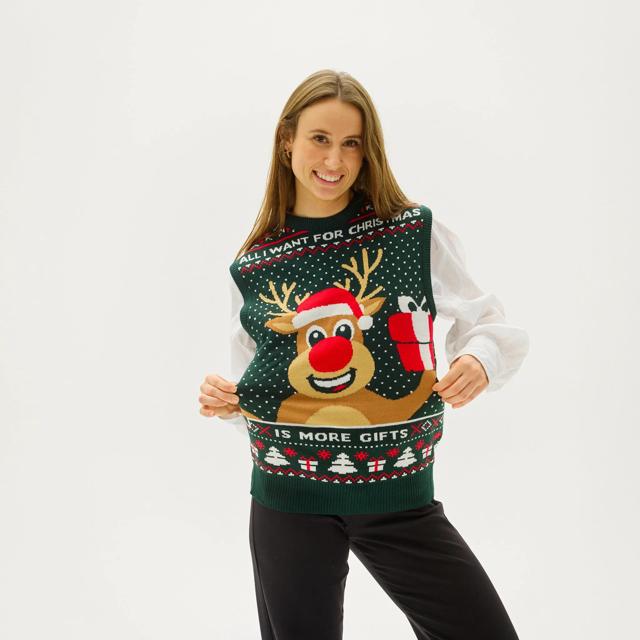 Rudolphs Christmas Vest - Dame