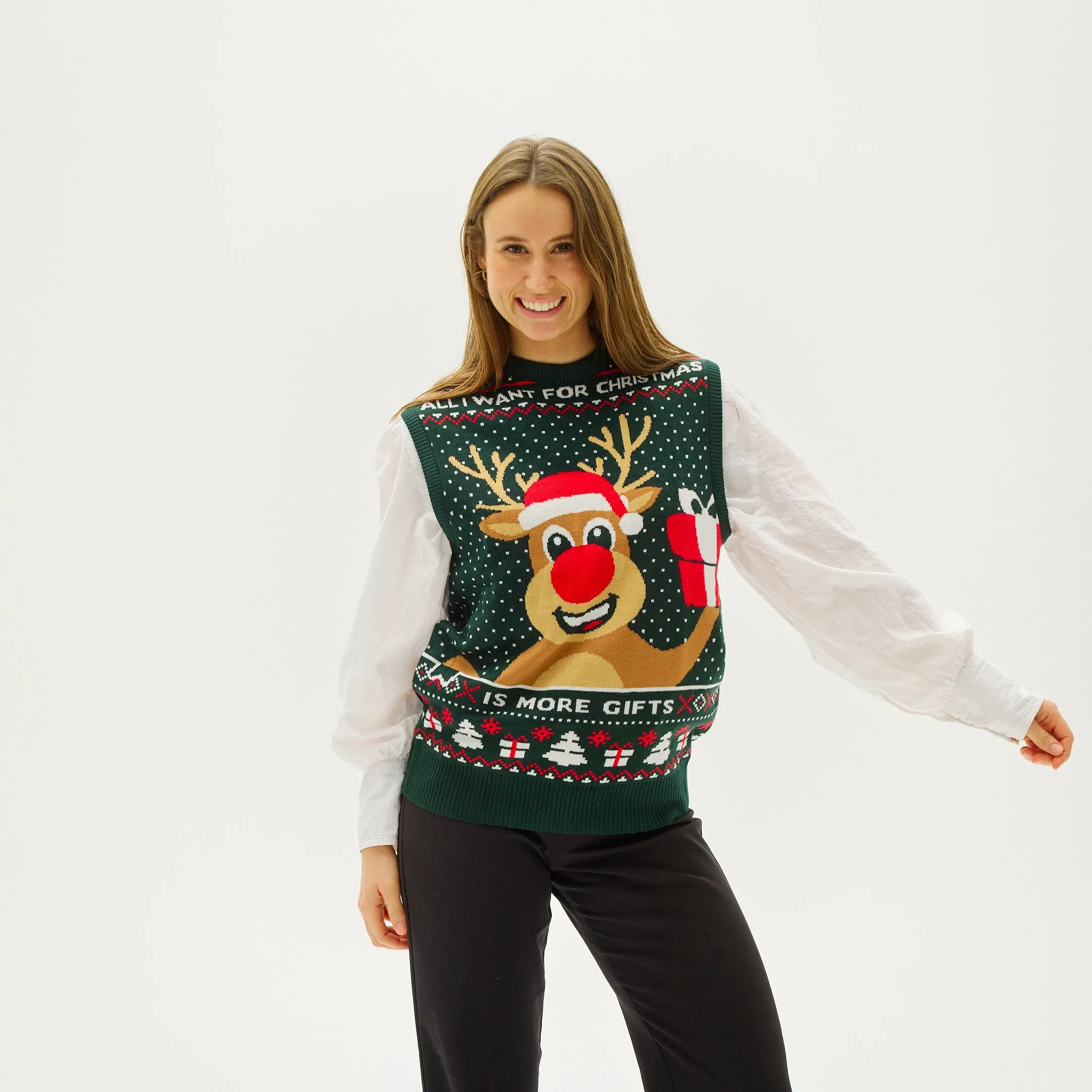 Rudolphs Christmas Vest - Dame