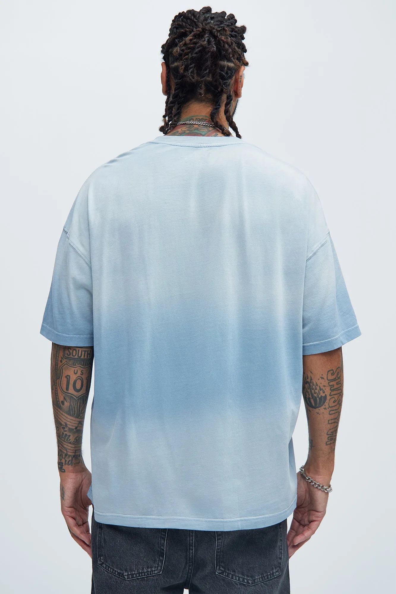 Santorini Oversize Short Sleeve Tee - Light Blue