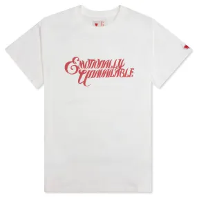 Script Tee - White