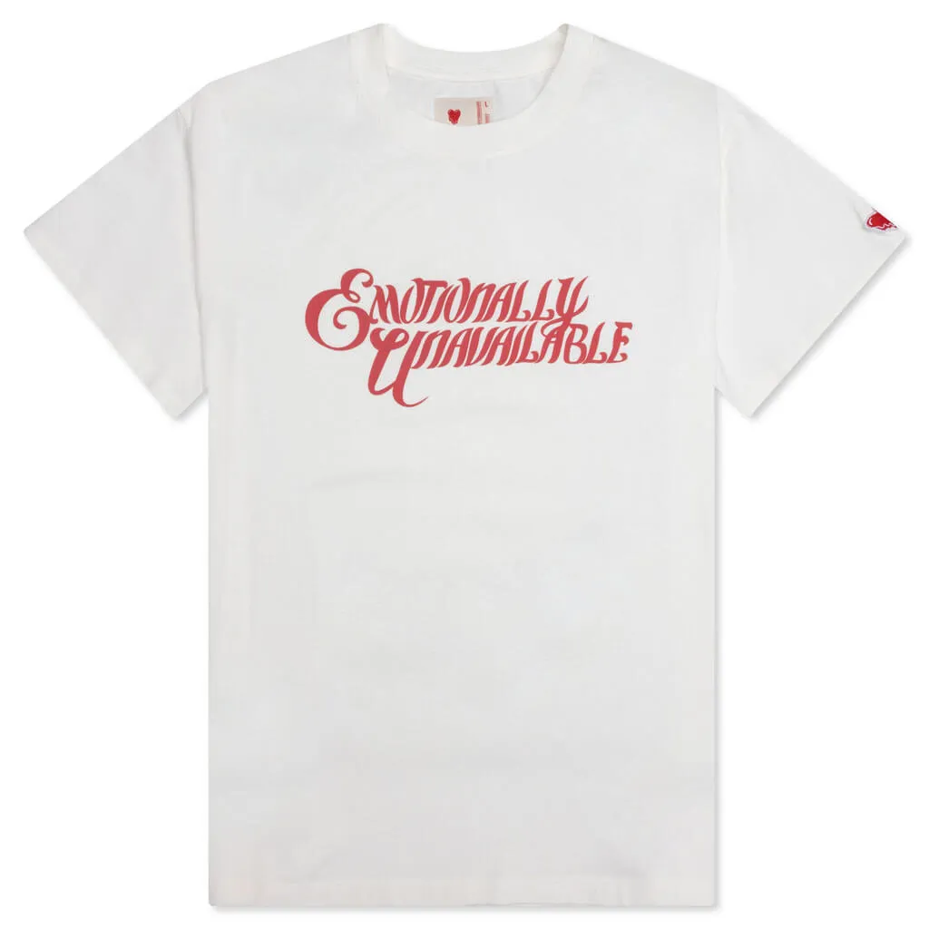 Script Tee - White