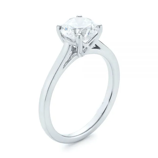 Solitaire Diamond Engagement Ring [Setting Only] - EC061 With 1.04 Carat Round Shape Lab Diamond