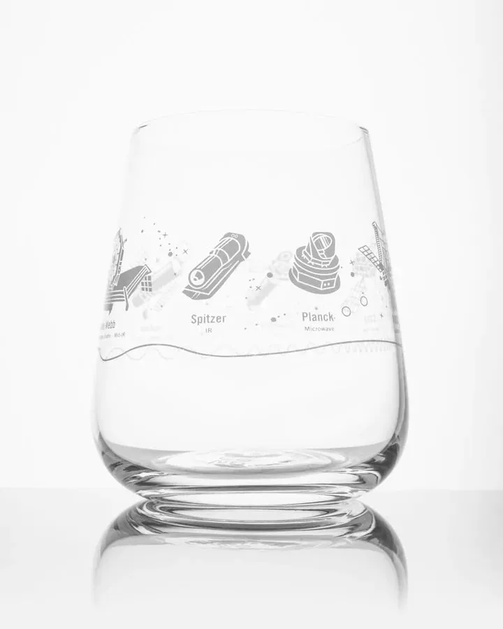 Space Telescopes Wine Glass