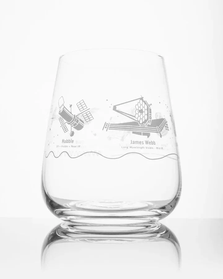 Space Telescopes Wine Glass