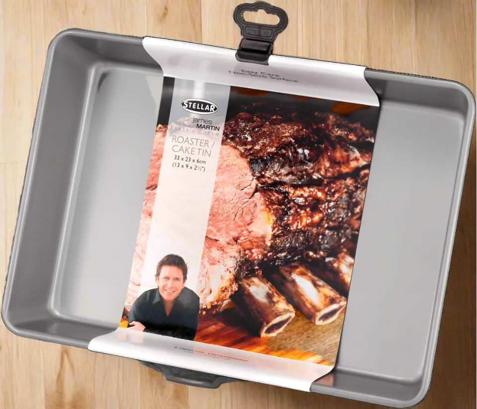 Stellar James Martin Non-Stick Cake Tin / Roaster 33 x 23 x 6cm