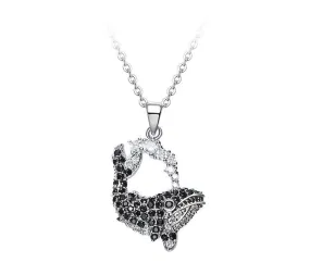 The black diamond whale necklace