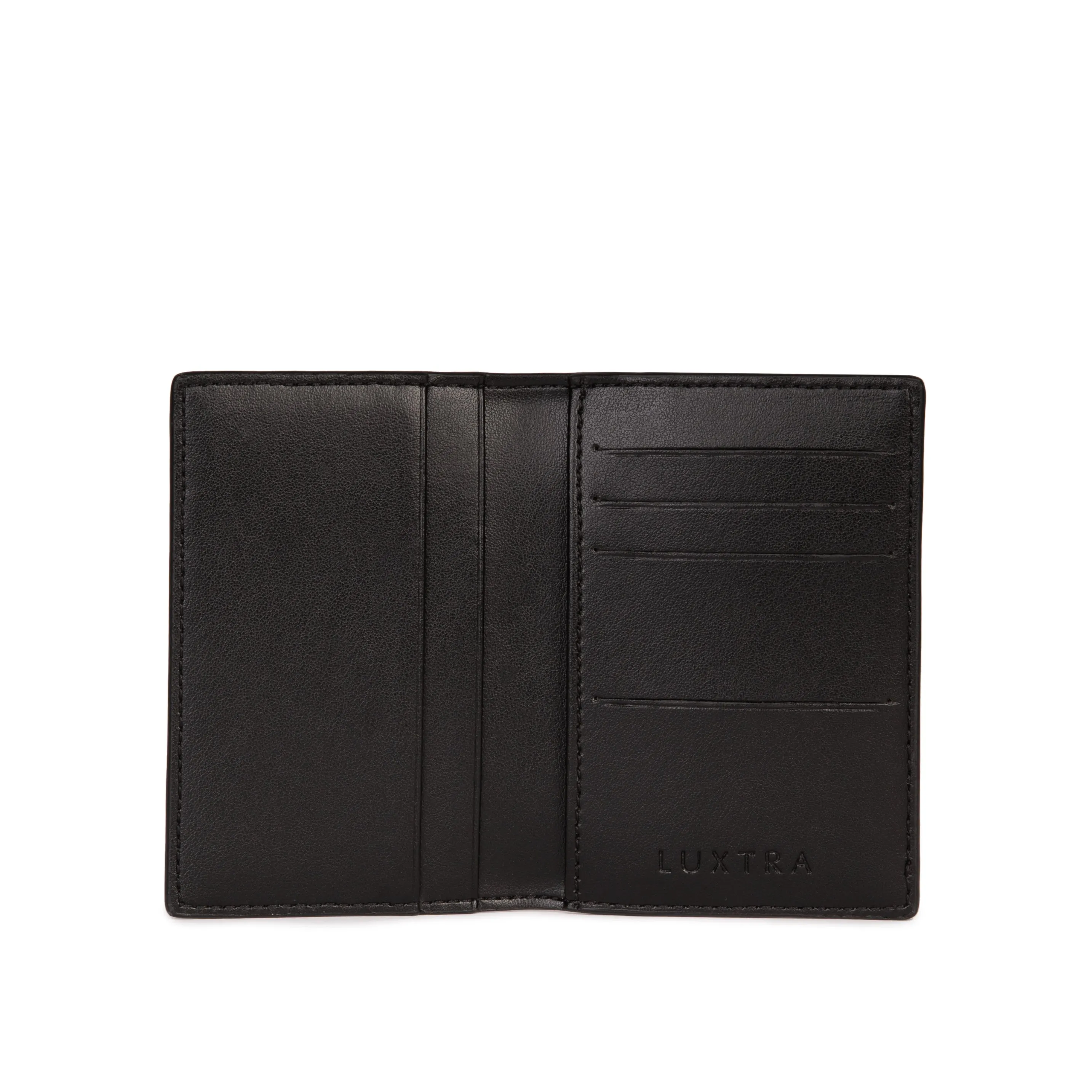 The Hedy RFID Apple Leather Vegan Compact Wallet | Black