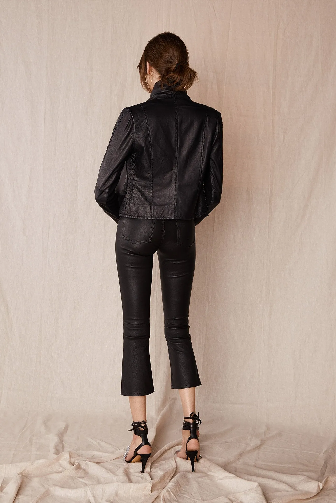 The Paddington Drape Jacket Black Leather