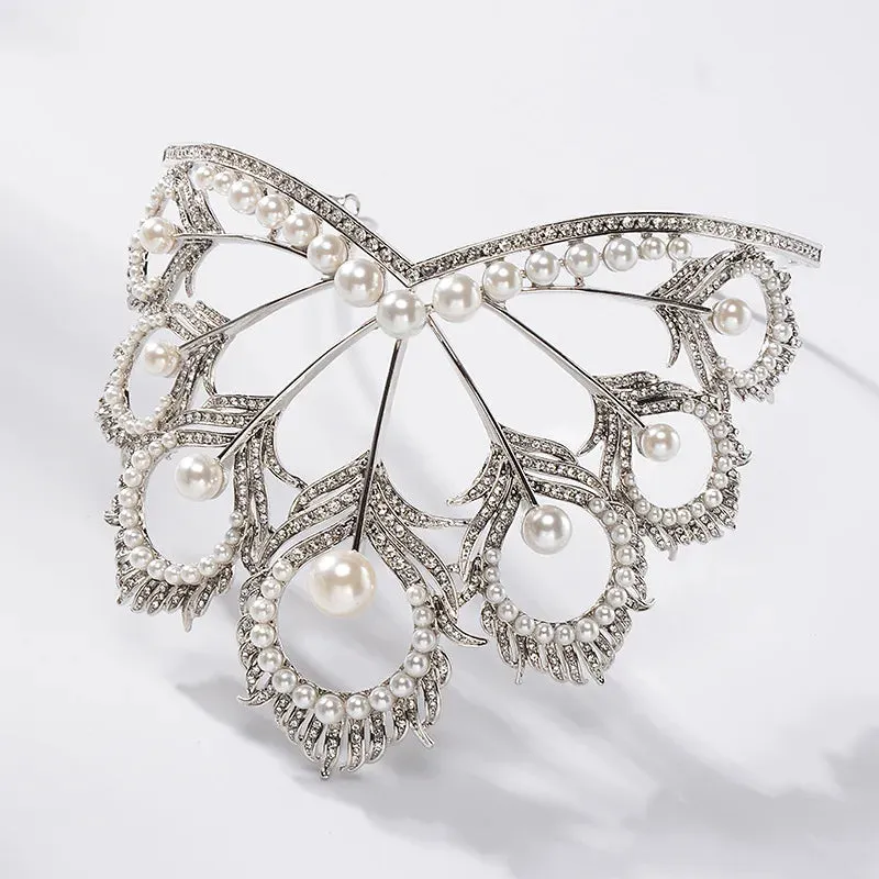 The Peacock Pearl and Rhinestone Tiara