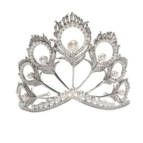 The Peacock Pearl and Rhinestone Tiara