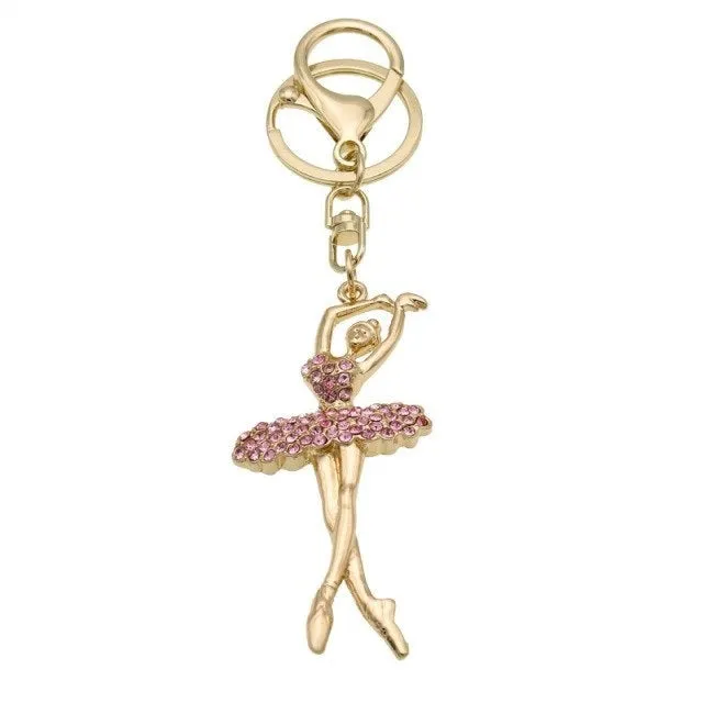 The Rosalie Crystal Ballerina Keychain