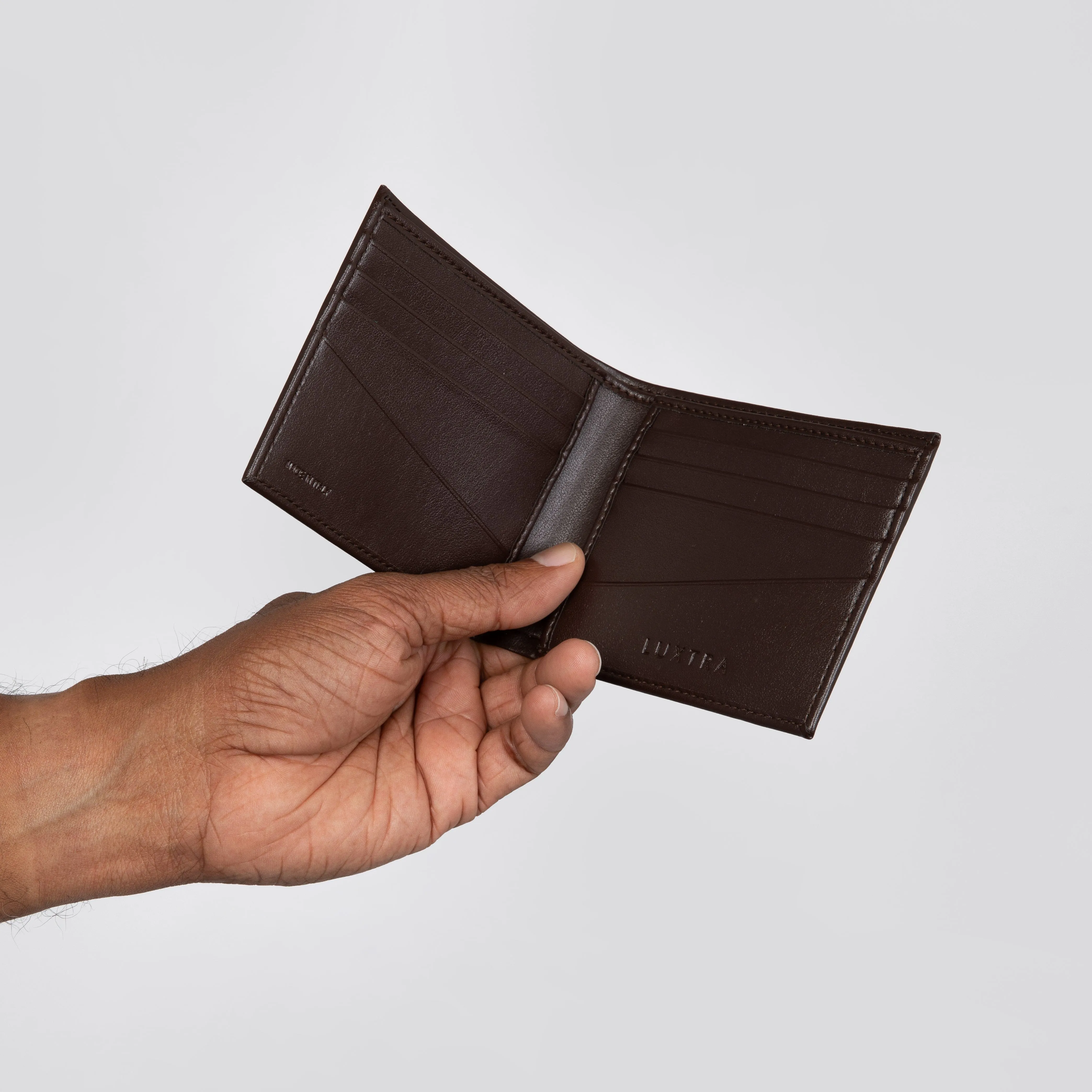 The Taylor Apple Leather Vegan Billfold Wallet | Brown