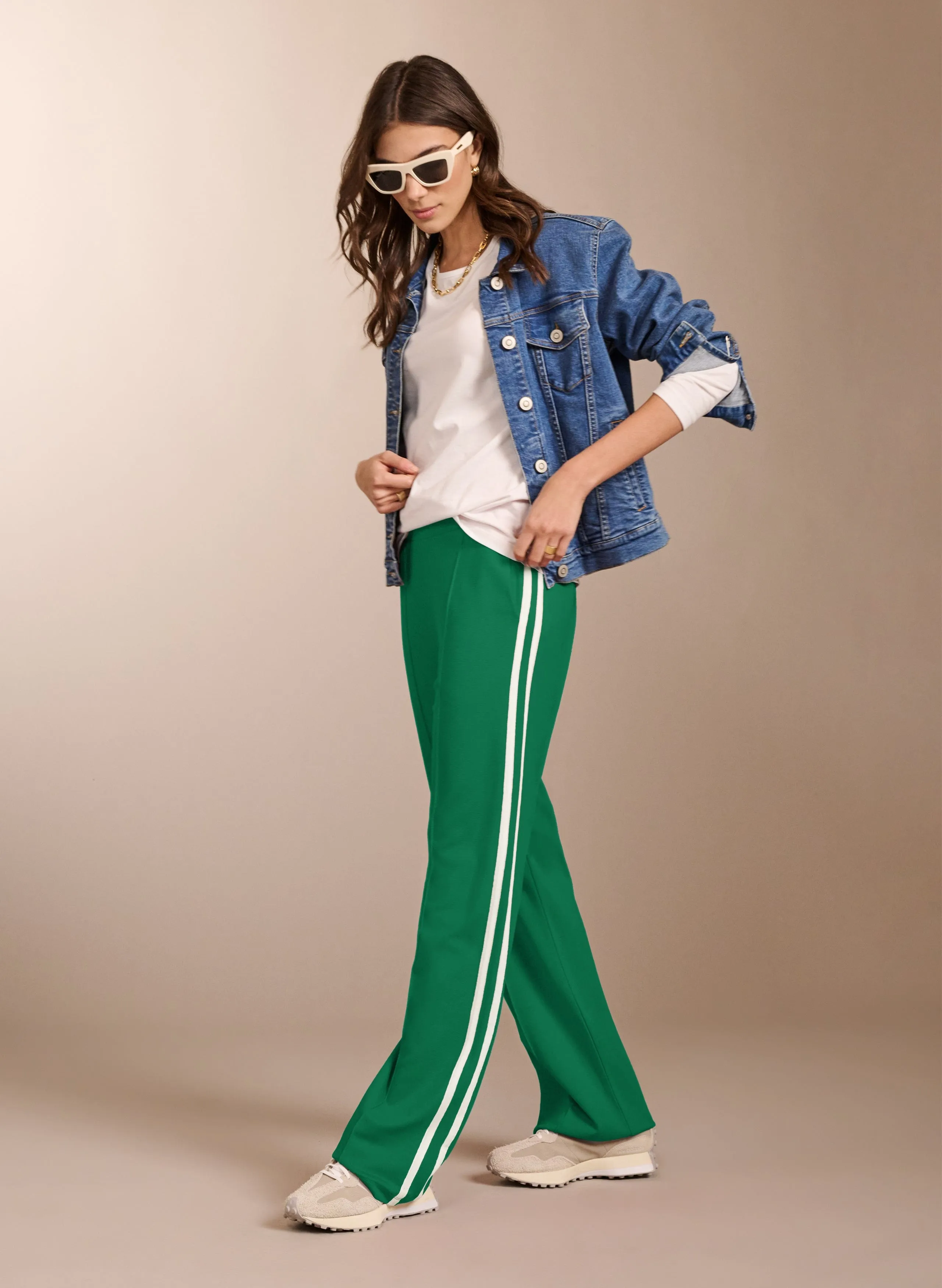 Tippi LENZINGECOVERO Trousers | Bright Emerald & White