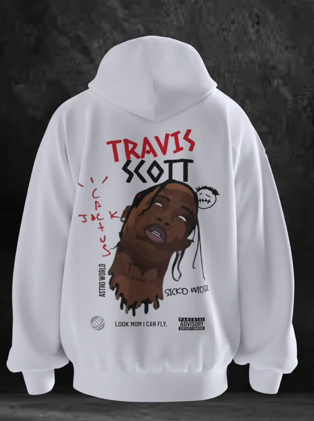 Travis Scott Oversized Hoodie 2 - White