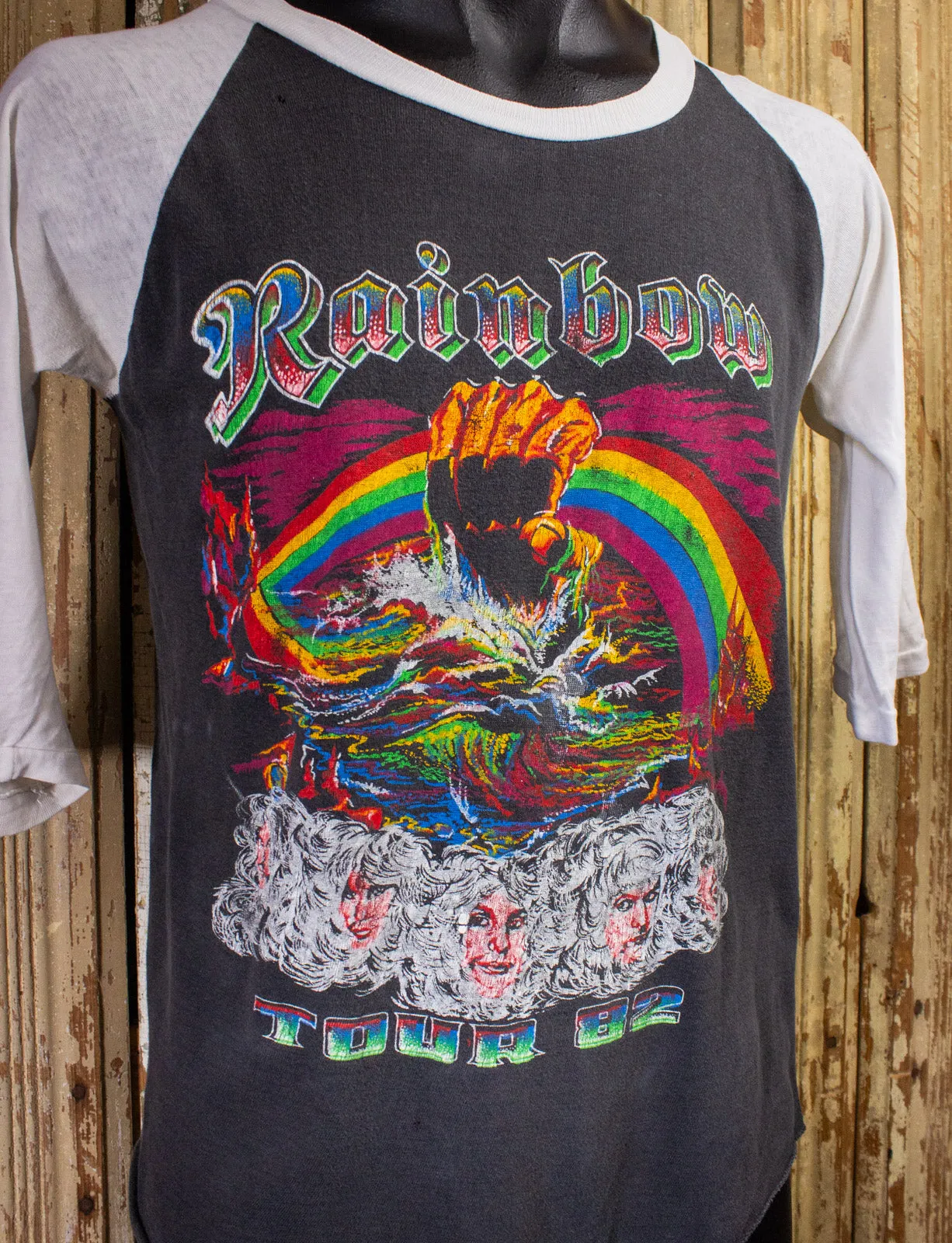 Vintage Rainbow Concert T Shirt 1982 Tour Raglan  M