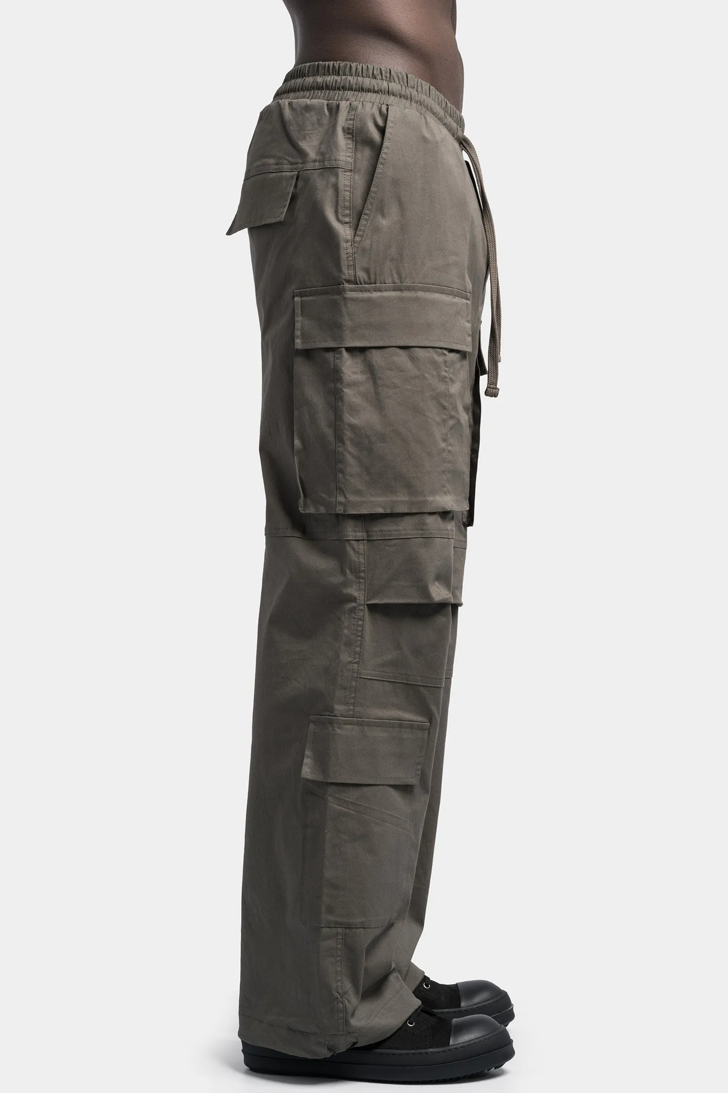 Wide cargo pants, Ivy green