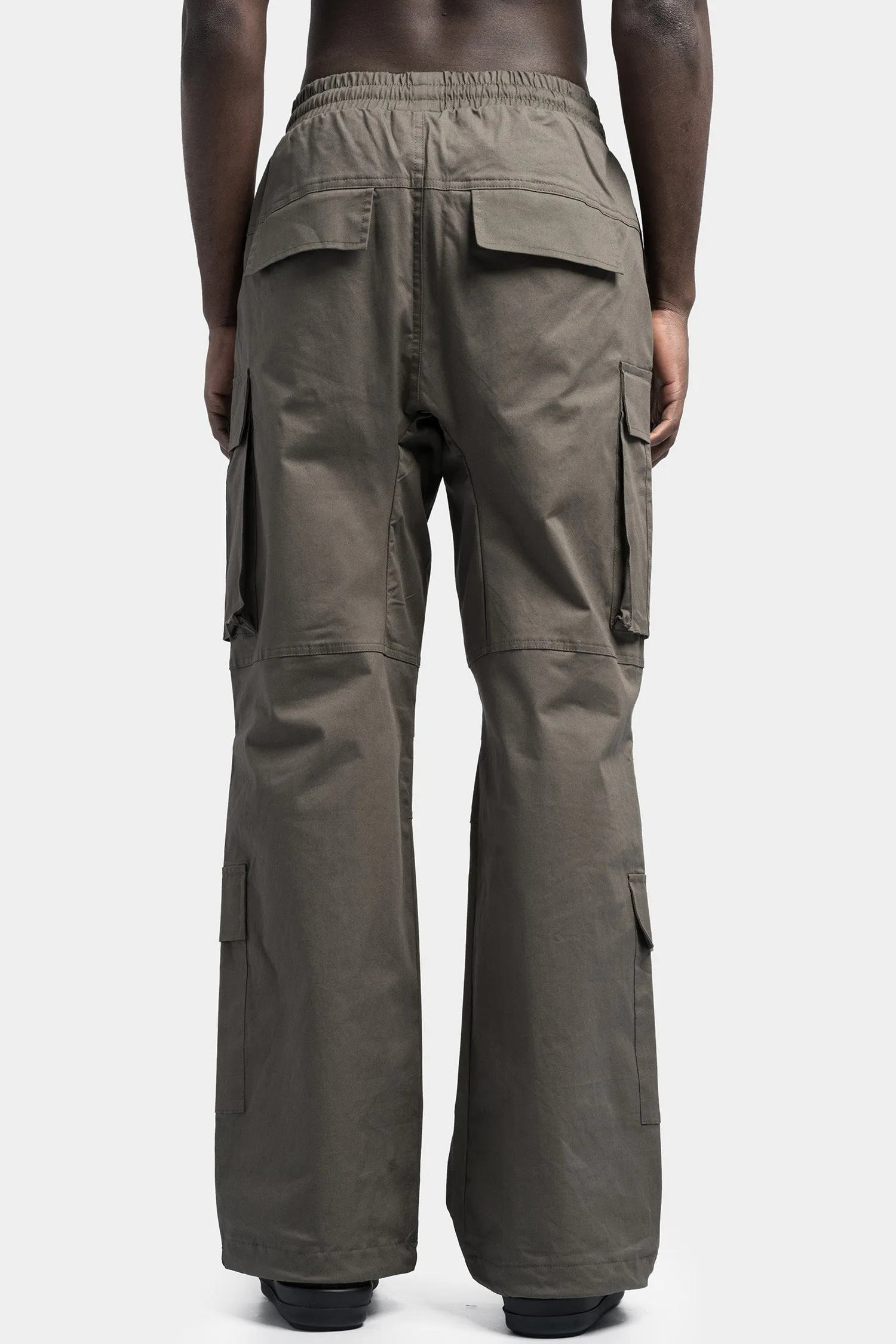 Wide cargo pants, Ivy green