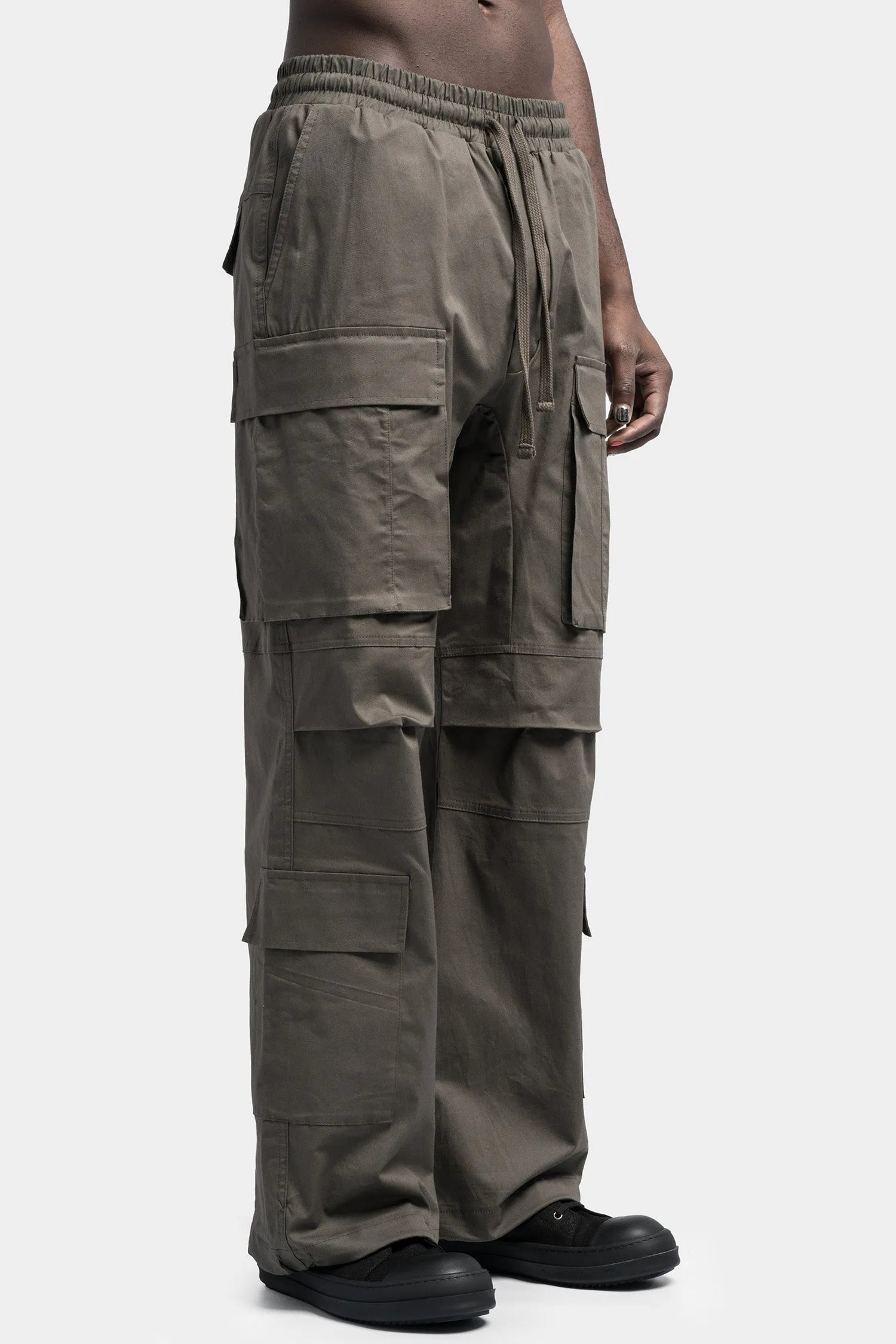 Wide cargo pants, Ivy green