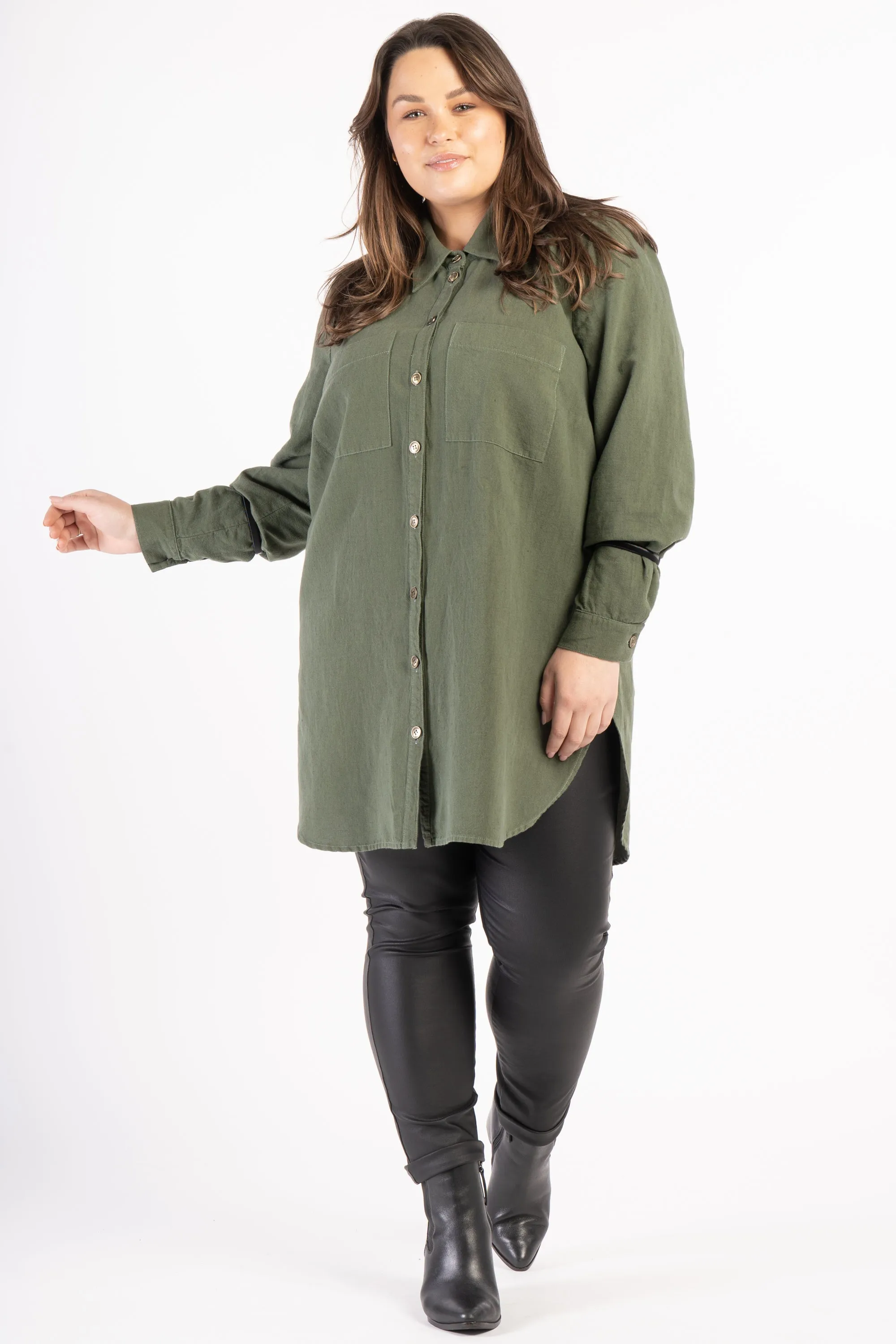 Would I Lie To You Linen Shirt - Forest